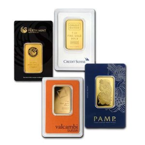 1 oz Gold Bar - Brand Varies .9999 (Carded)