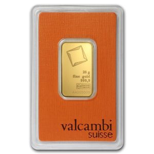 20 gram Gold Bar - Valcambi (Carded)