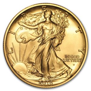 2016-W 1/2 oz Gold Walking Liberty Centennial Coin w/OGP