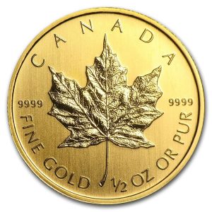 1/2 oz Gold Maple Leaf (Year Varies - Sealed)
