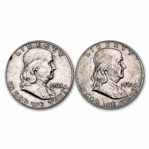 $1 FV 90% Silver Franklin Half Dollars