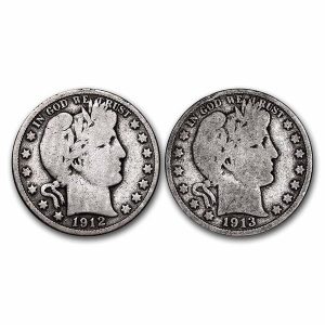 $1 FV 90% Silver Barber Half Dollars - Avg Circ
