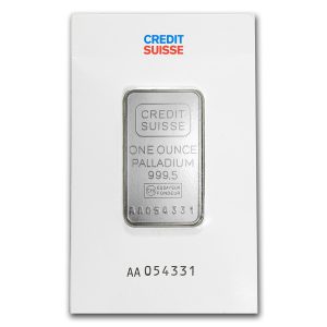 1 oz Palladium Bar - Credit Suisse (Carded)