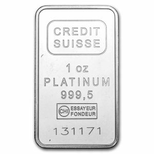1 oz Platinum Bar - Brand Varies (Not in Card)