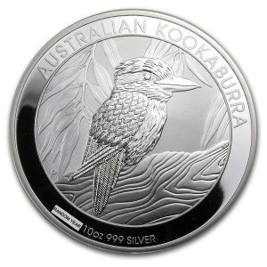Australian Silver Kookaburra - 10 oz - BU (Year Varies)