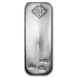 100 oz Silver Bar - Johnson Matthey - JM