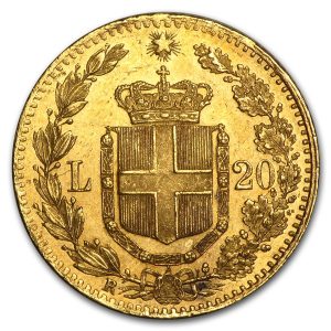 Italy 20 Lire Gold Coin (Year Varies)