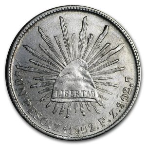 Mexico Silver Peso Cap & Rays (1898-1909)