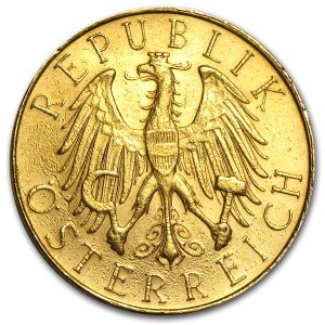 Austria 25 Schilling Gold Coin (Year Varies)