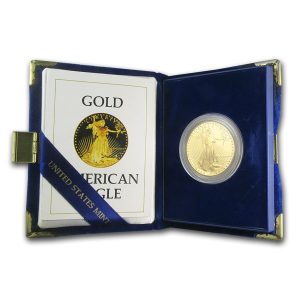 1986-W 1 oz Proof Gold Eagle $50 - Box & COA