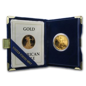 1987-P 1/2 oz Proof Gold Eagle $25 - Box & COA
