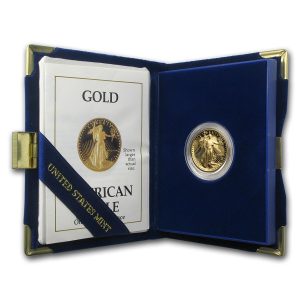 1988-P 1/4 oz Proof Gold Eagle $10 - Box & COA
