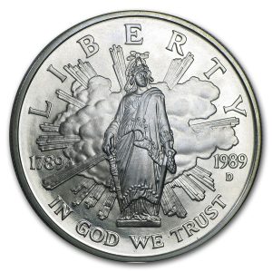 1989-D $1 Congressional Silver Commem - BU