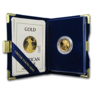 1989-P 1/4 oz Proof Gold Eagle $10 - Box & COA