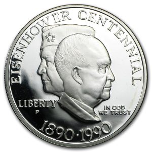 1990-P $1 Eisenhower Silver Commem - Proof