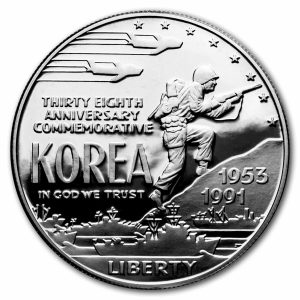 1991-P $1 Korean War Silver Commem - Proof