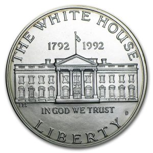 1992-D $1 White House Silver Commem - BU