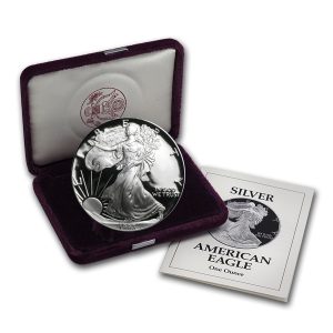 1993-P Proof Silver Eagle with Box & COA