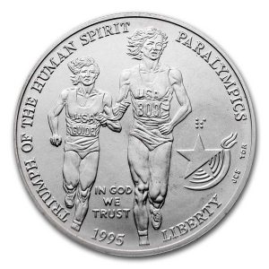 1995-D $1 Blind Runner Silver Commem - BU
