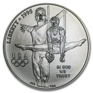 1995-D $1 Gymnast Silver Commem - BU