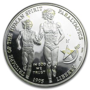 1995-P $1 Blind Runner Silver Commem - Proof