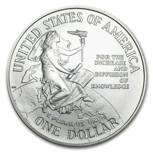 1996-D $1 Smithsonian Silver Commem - BU
