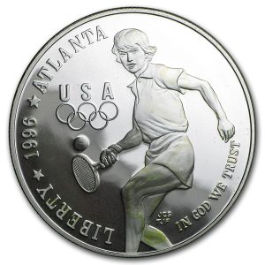 1996-P $1 Tennis Silver Commem - Proof