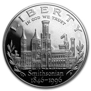 1996-P $1 Smithsonian Silver Commem - Proof