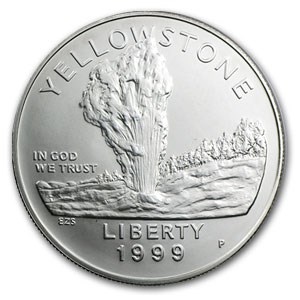 1999-P $1 Yellowstone Silver Commem - BU