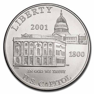 2001-P $1 Capitol Visitor Center Silver Commem - BU