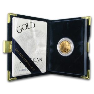 2001-W 1/4 oz Proof Gold Eagle $10 - Box & COA