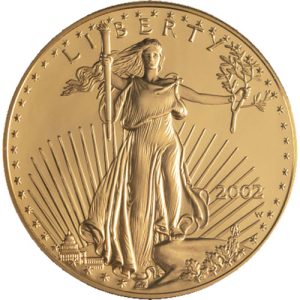 2002-W 1 oz Proof Gold Eagle $50 - Box & COA