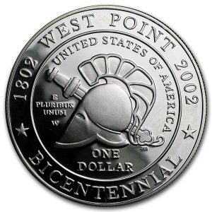 2002-W $1 West Point Silver Commem - Proof