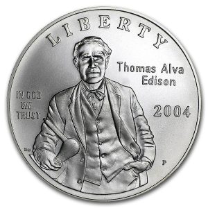 2004-P $1 Thomas A. Edison Silver Commem - BU