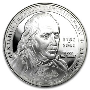 2006-P $1 Benjamin Franklin Founding Father Silver Commem - Proof