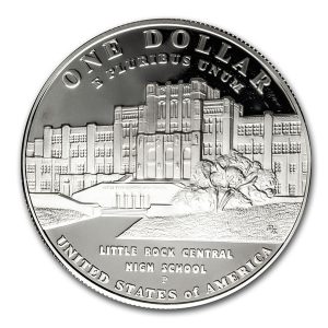 2007-P $1 Little Rock Central High School Desegregation Silver Commem - Proof