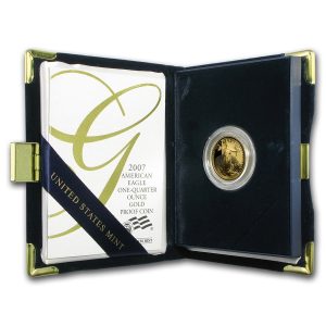 2007-W 1/4 oz Proof Gold Eagle $10 - Box & COA