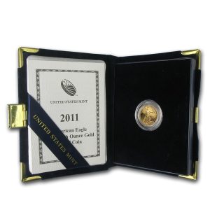 2011-W 1/10 oz Proof Gold Eagle $5 - Box & COA