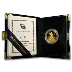 2011-W 1/2 oz Proof Gold Eagle $25 - Box & COA