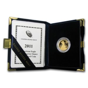 2011-W 1/4 oz Proof Gold Eagle $10 - Box & COA