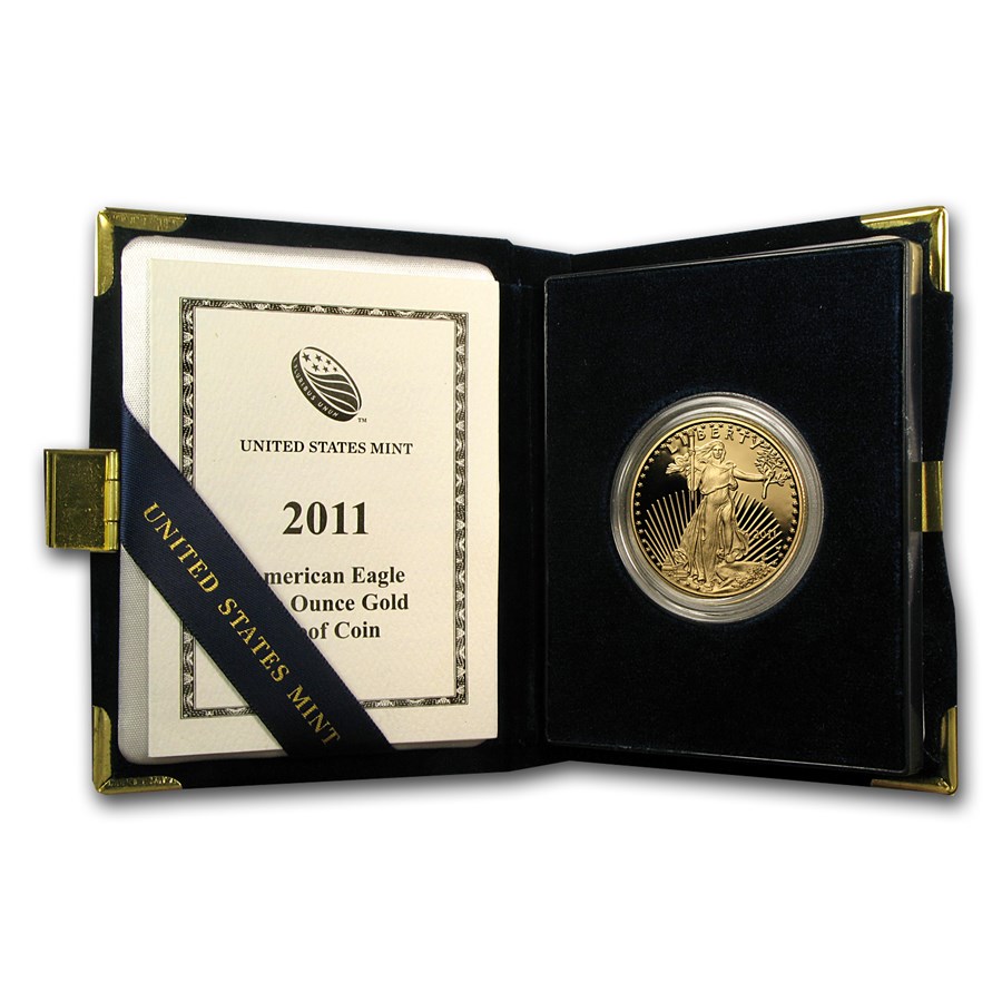 2011-W 1 oz Proof Gold Eagle $50 - Box & COA