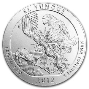2012 5 oz ATB El Yunque Silver Coin - BU