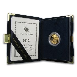 2012-W 1/4 oz Proof Gold Eagle $10 - Box & COA