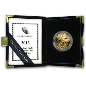 2013-W 1 oz Proof Gold Eagle $50 - Box & COA