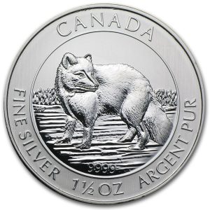 2014 1.5 oz Canadian Arctic Fox Silver Coin