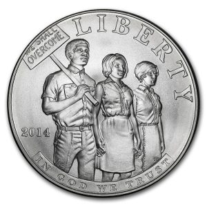 2014-P $1 Civil Rights Act Silver Commem - BU