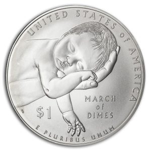2015-P $1 March of Dimes Silver Commem - BU