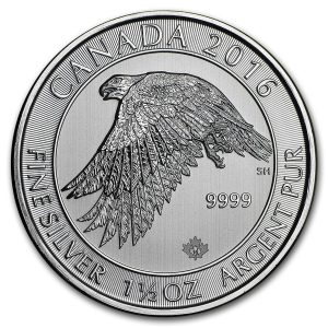 2016 1.5 oz Canadian Snow Falcon Silver Coin