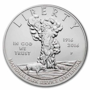 2016-P $1 National Park Service Centennial Silver Commem - BU
