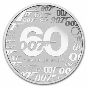 2022 1 oz Tuvalu Silver 60 Years of Bond BU